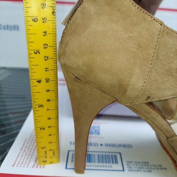 MICHAEL Michael Kors Dune sz 9.5 ELENA Cross Strap Platform Heels - Picture 6 of 13